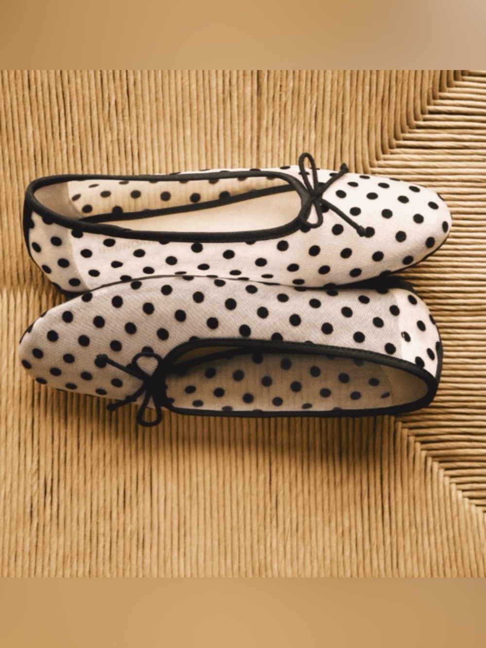 NWT no boundaries Polka Dot Mesh Ballet Flat size 10 - Picture 2 of 6